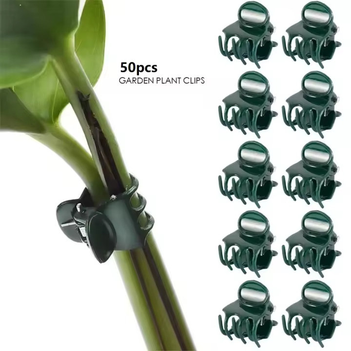 Clips de Soporte para Plantas de Plástico 50PCS Soporte para Ramas de Orquídea Herramienta de Jardín para Vegetales y Flores - 1