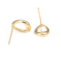 Pendientes de Stud de Metal de Alta Calidad Diseño de Círculo Redondo Irregular Ovalado - details 6