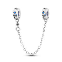 Abalorio de pulsera DIY en plata de ley de Color mágico con cuentas de cadena de seguridad de abeja para joyería de cumpleaños de mujer - details 10