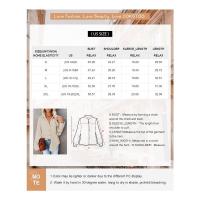 Camisa de pana abotonada para mujer, diseño de manga larga, sobredimensionada - details 0