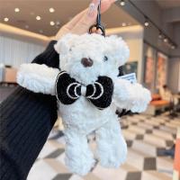 Nuevo Conjunto bonito de pareja, llavero de muñeco de peluche de conejo de orejas caídas y oso Sherry - details 8