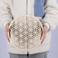 Posavasos hechos a mano, decoración de pared del hogar, flor de la vida cortada con láser, estera de energía, letrero de pared de madera, rebanada, Base de madera, forma de flor de la vida - details 7