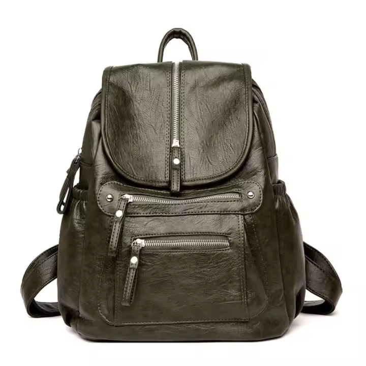 Mochila de cuero de alta calidad para Mujer, Bolso de hombre Femenino Vintage, Bolso de viaje para Mujer, Mochilas escolares para Niños - 1
