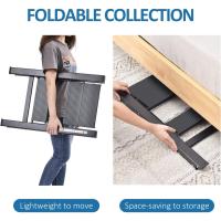 Peldaños de Aluminio, Escalera Pequena Plegable Segura de Hogar con Mecanismo Antiplegado, Taburete Escalera Portatil para Cocina Domestica, Peso Máximo 150kg, Negro - details 1