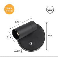 Aplique de pared magnético Lámpara de escritorio LED Control remoto 3 colores regulable 360 °     Luz nocturna de cabecera de dormitorio recargable por USB giratoria - details 16