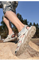 Sandalias de piel de vaca informales de gran tamaño, zapatos de playa de verano para hombres, sandalias deportivas al aire libre, sandalias de montañismo, zapatos creek - details 15