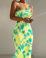Moda mujer nueva tendencia Z Color sólido Sexy elegante Godde Single ulder Drees - details 7