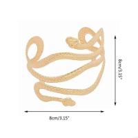 69HB Retro griego romano abierto pulsera de serpiente brazalete superior del brazo Cufrmlet Festival joyería de danza nupcial - details 5