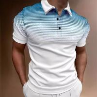 Camisa polo con botones de cambio gradual, polo deportivo para hombre - details 4