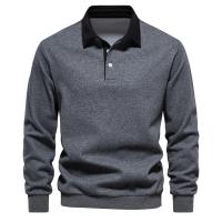 día del padre Otoño Camisa de suéter de manga larga para hombre Camisa deportiva informal de manga larga de color sólido Camisa deportiva informal de alta calidad para hombre - details 5
