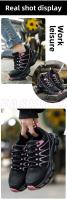 Zapatos de seguridad antideslizantes para mujer, botas de trabajo ligeras con punta de seguridad ANTIPERFORACIONES, color negro - details 8