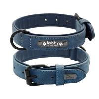 Collares personalizados cuero, Collar Perro, etiquetas identificación de nombre para perros pequeños medianos grandes Pitbull - details 6