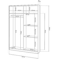 Armario de Dos Puertas 200x120x50 Blanco Artik y Blanco Viejo Modelo Elliot - details 2