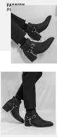 Moda para hombre Botas de cuero británicas con aumento de altura Negocios Retro Cremallera Locomotora Botas de tacón alto - details 7