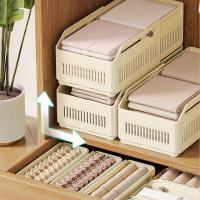 Contenedor de almacenamiento de cocina creativo, caja telescópica retráctil ajustable estirable, cajón de almacenamiento de gabinete apilable extraíble - details 4