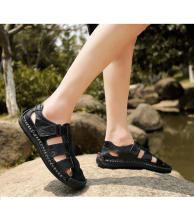 Sandalias de verano para hombre hechas a mano con goma antideslizante, sandalias clásicas de cuero para la playa - details 16