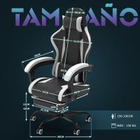 Silla de Juegos Ergónómica Silla de Oficina con Masajeador Carga de 150kg Ajustable Altura - details 20