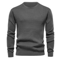 Suéter de punto para hombre, camiseta informal de manga larga con cuello redondo y ajuste holgado - details 24