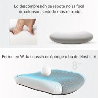 Silla de escritorio para computadora con reposacabezas ajustable y soporte lumbar, respaldo alto, silla ejecutiva giratoria para oficina en casa (azul claro) - details 50