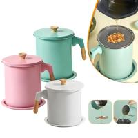 Olla de filtro de aceite de gran capacidad, contenedor de almacenamiento, colador, bandeja, filtro de aceite, hogar, nuevo, 1.4L, 1.7L - details 2