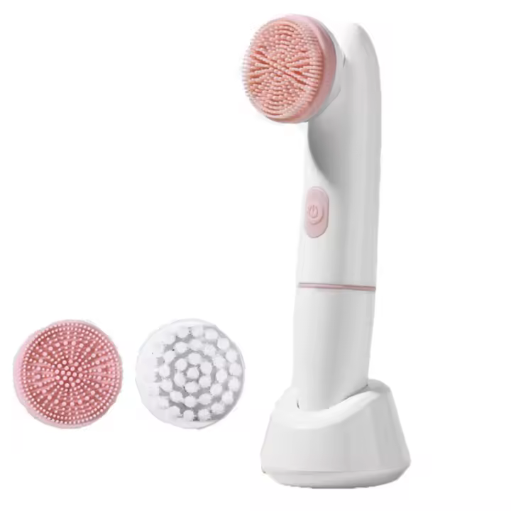 Limpiador Facial Eléctrico Masajeador Vibratorio de Silicona Resistente al Agua - 1