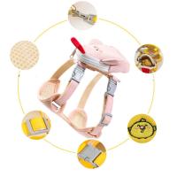 Chaleco con arneses ajustables para mascotas con mochila y correa, juego de correa para perro desmontable, correa suave para el pecho para gato antiescape - details 6