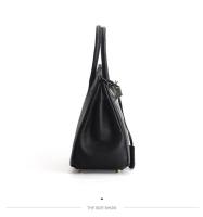 Bolso de mano de cuero genuino con patrón de lichi para mujer, Bolso grande de un hombro, capa superior, nuevo - details 11