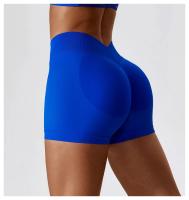 Pantalones cortos de yoga sin costuras para mujer, shorts con espalda en V, realce de glúteos, ropa de gimnasio, fitness - details 1