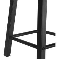 Vintage Juego de 2 Silla de Cocina Madera y Metal Taburete de Bar Industrial Retro para Cocina Salon - details 3