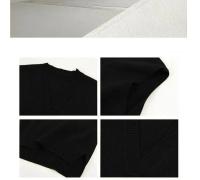 Suéter de mujer chaleco Otoño e Invierno coreano suelto negro cuello pico tejido chaleco sin mangas suéter de mujer - details 3