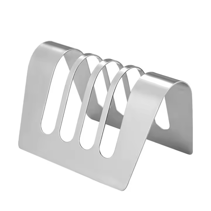 Soporte para pan tostado, herramienta de acero inoxidable, rejilla de refrigeración, 4 ranuras - 1