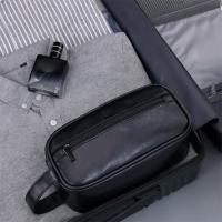 Bolsa de lavado de cuero portátil con múltiples bolsillos para hombre, bolsa con cierre de gran capacidad para almacenamiento de cosméticos, bolsa de maquillaje de mano impermeable para viajes - details 7