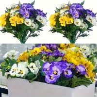 Flores Artificiales Vibrantes 6 Manojas de Colores Mixtos para Decoración del Hogar, Bodas, Fiestas en el Jardín, Día de la Madre y Más Decoraciones Florales Sin Contenedor - details 1