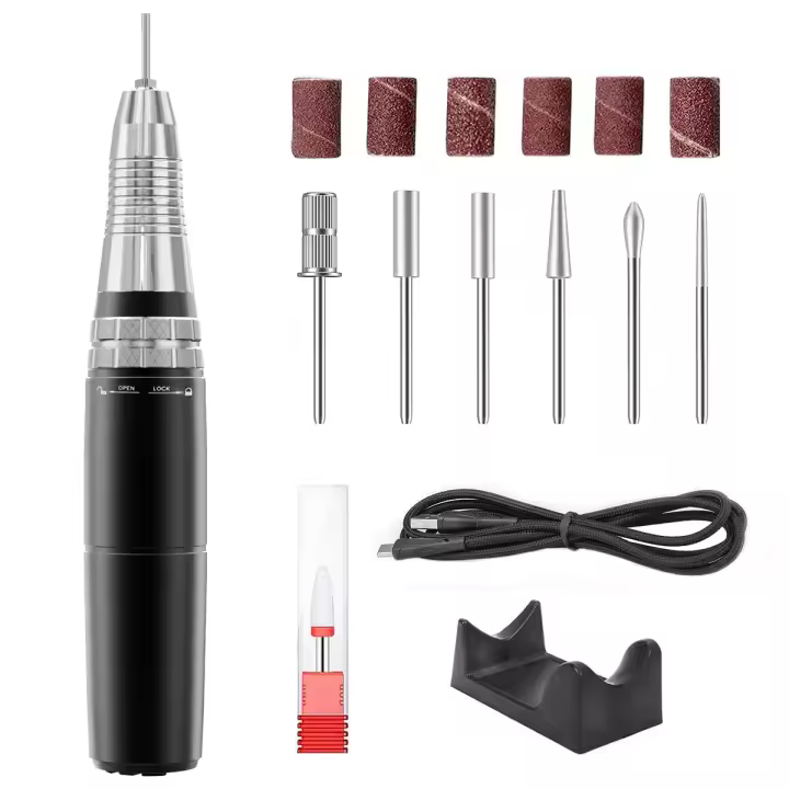 Taladro Eléctrico Profesional para Uñas Kit de Manicura y Pedicura Set de Herramientas de Manicura sin Cable de 35000RPM - 1