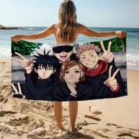 Jujutsu Kaisen-toallas de playa grandes de microfibra para baño, toalla deportiva de secado rápido para adultos, gimnasio, Spa de viaje en casa - details 6