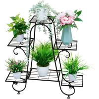 Soporte de Hierro para Plantas Estantería de 6 Niveles para Macetas Decoración de Flores para Exterior e Interior Muebles y Organización - details 0