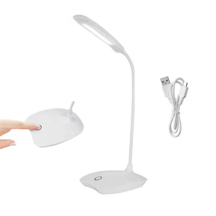 Luz led de carga USB para libros, lámpara de lectura con atenuación táctil, brillos 3, para mesita de noche, iluminación de campamento de regalo - 1