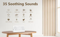 Máquina de sonido, máquina de ruido blanco con despertador, 35 sonidos relajantes, 8 sonidos de despertador, 7 luces cturnas, función de temporizador y memoria, máquina de sonido portátil para dormir para dormitorio de adultos - details 1