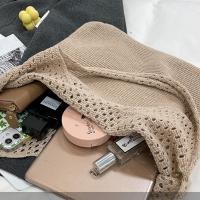 Bolso De Hombro Vintage Tejido Con Agujeros Para Mujer Gran Capacidad Bolso De Compras Bohemio Veraniego Para Playa Y Viajes - details 28