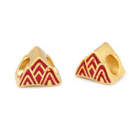 Pulseras de Brass Dorado Mate 4PCS Grande Agujero Abalorios para Hacer Joyas DIY - details 55