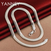 Collar de cadena de serpiente para mujeres y hombres, joyería de plata, 6 mm, 16-24 pulgadas - details 4