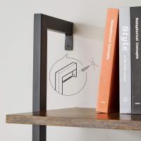 Estantería Escalera, Estantería de 6 Niveles, Librería de Escalera, para la Sala de Estar, Oficina, Dormitorio, 60 x 30 x 204,8 cm, Estilo Industrial, Marrón Rústico y Negro - details 5