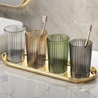 Vasos de baño de cristal acrílico de lujo ligeros, taza de agua Simple para parejas, taza de cepillado de dientes, nuevo - details 0