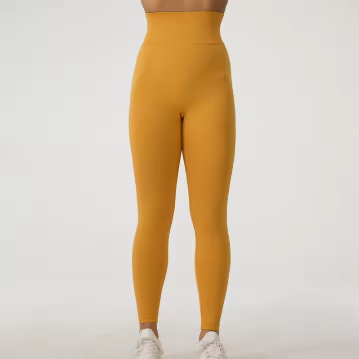 Pantalones de yoga elásticos para mujer, cintura alta, sin costuras, Crunch Ass, gimnasio, leggings - 1