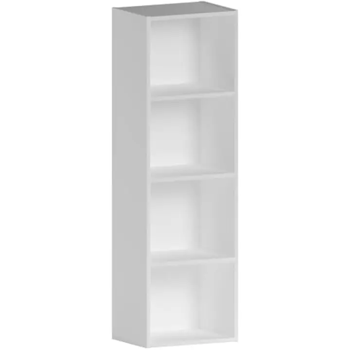 Vida Designs Estantería Oxford de 4 Niveles, de Madera, Color Blanco, para Oficina, Sala de Estar - 1