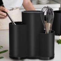 Soporte Universal para cuchillos para el hogar, rejilla de drenaje de plástico para utensilios de cocina, caja de almacenamiento de cubiertos en blanco y negro, tenedor, 2/3 - details 9