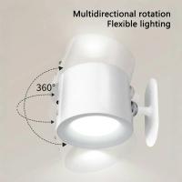 Lámpara de pared Led temporizable en 12 colores, control remoto táctil, recarga USB, luz nocturna portátil inalámbrica giratoria, lámpara de lectura para mesita de noche y dormitorio - details 6