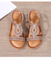 Sandalia Plana Mujer 2025 Punta Redonda con Cristales - Diseño Transpirable Boho Chic, Zapatos de Verano Cómodos para Playa, Fiesta y Diario, Moda Primavera-Verano - details 32