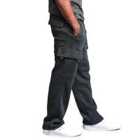 Pantalones de chándal largos con múltiples bolsillos, sueltos, de gran tamaño, con cordón, aptos para corredores deportivos y de calle - details 6