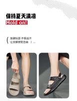 Sandalias de verano para hombre, zapatos informales, zapatillas para exteriores, chanclas para caminar en la playa, comodidad, diseñador de lujo, cuero ligero de moda - details 2